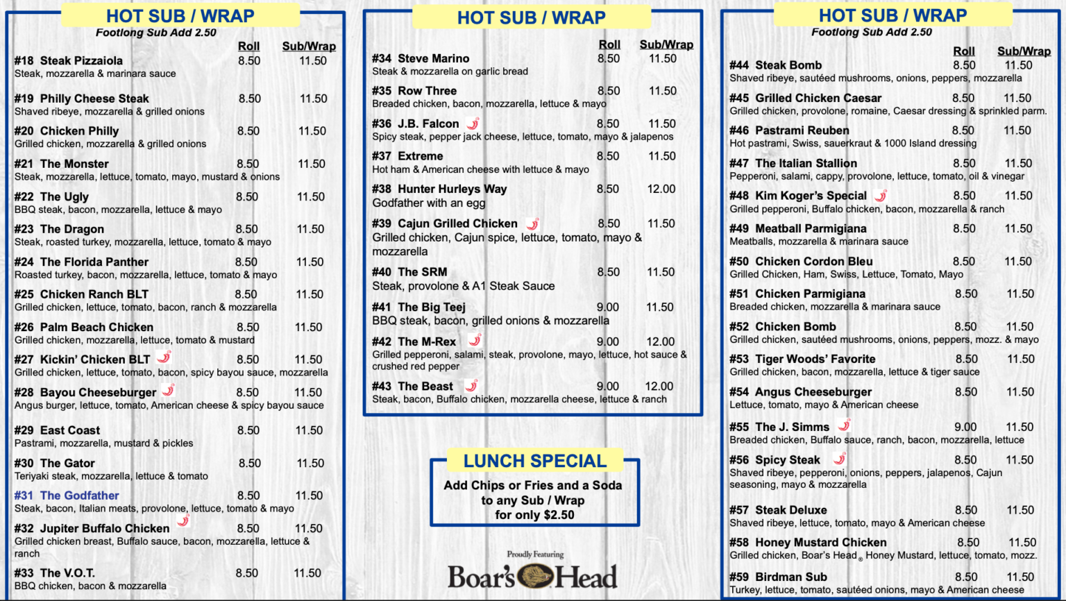 Menu – Rinaldi's Deli